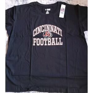 NFL Cincinnati Bengals Football Shirt Womens Plus 1X Black  NWT